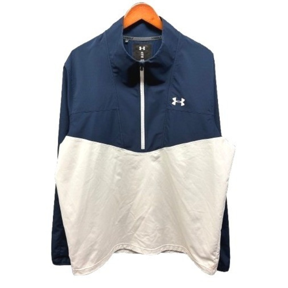 Under Armour Half Zip Windbreaker Pullover Mens XL Blue Athletic Sporty Jacket